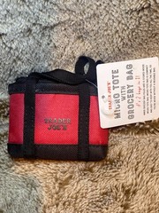 Trader Joe’s Red MICRO TOTE AND GROCERY BAG NEW