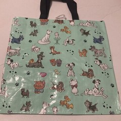 Tesco Disney Dogs Cats Tote Bag Mint Green Fox Hound Lady Tramp Dalmatian New