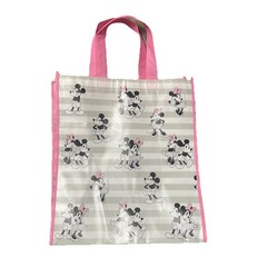 Disney’s Mickey/Minnie LG reusable tote bag white Black pink handles & Trim NWOT