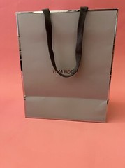 Tom Ford Reusable Shopping Paper Bag Gift Silver 10″ x 8.5″ x 4.5″