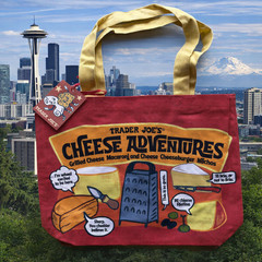 Trader Joe’s Cheese Adventures/Experience reusable canvas tote NEW with tags
