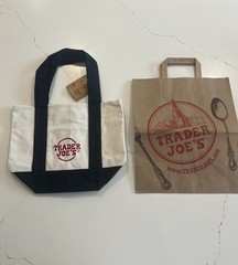 BRAND NEW with TAGS – Trader Joe’s – Holiday 2025 Canvas Mini Tote Bag – BLUE