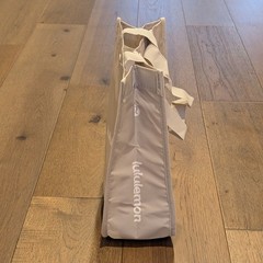 Lululemon Small Reusable Shopping Tote Lunch Bag Tan Beige Taupe White *NEW!* ⚡