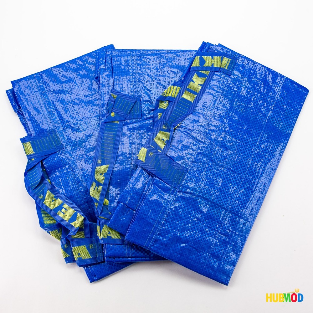 Lot of 3 IKEA FRAKTA Large 19-Gallon Reusable Bag Tote Laundry Grocery Shopping
