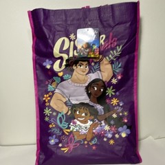 Disney Encanto Sister Goals Large Purple Foldable Reusable Shopping Bag Plastic