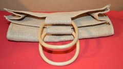 Clear Vinyl and Fabric Tote or Reusable Shopping Bag ~12-1/4″ x 10-5/8″ x 4″
