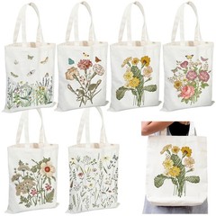 6 Pcs Book Club Gifts Cute Aesthetic Canvas Book Totes Bags Bulk Bookish Love…
