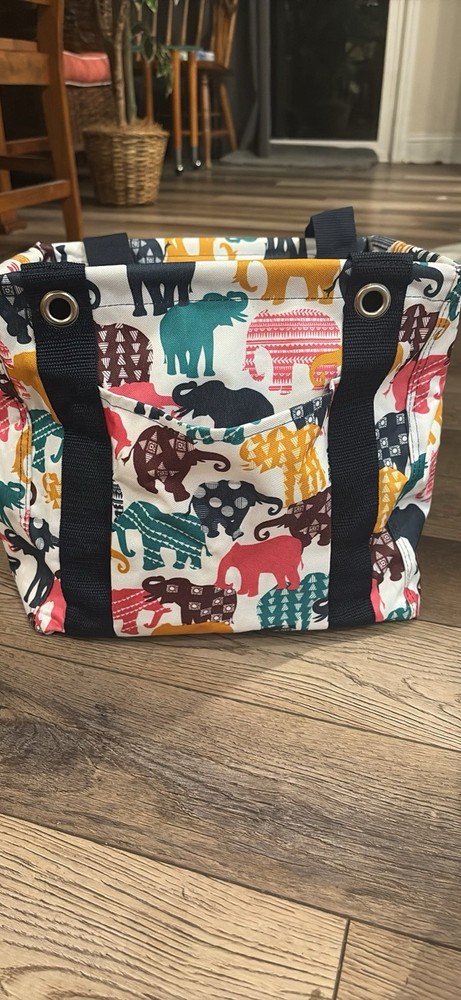 Elephant print Thirty-One Reusable Tote,Foldable,Multicolor.