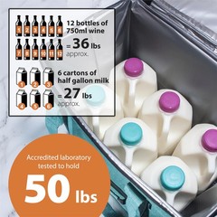 Extra Large Premium Reusable Insulated Cooler Bag with Heavy-Duty 4‑Layer Ins…
