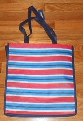 OLD NAVY RED, WHITE & BLUE STRIPE TOTE BAG – ONE SIZE