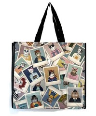 Cat Kitty Reusable Bag~Polaroid Photos~Reusable~Grocery~Shopping~Gift~EcoTote
