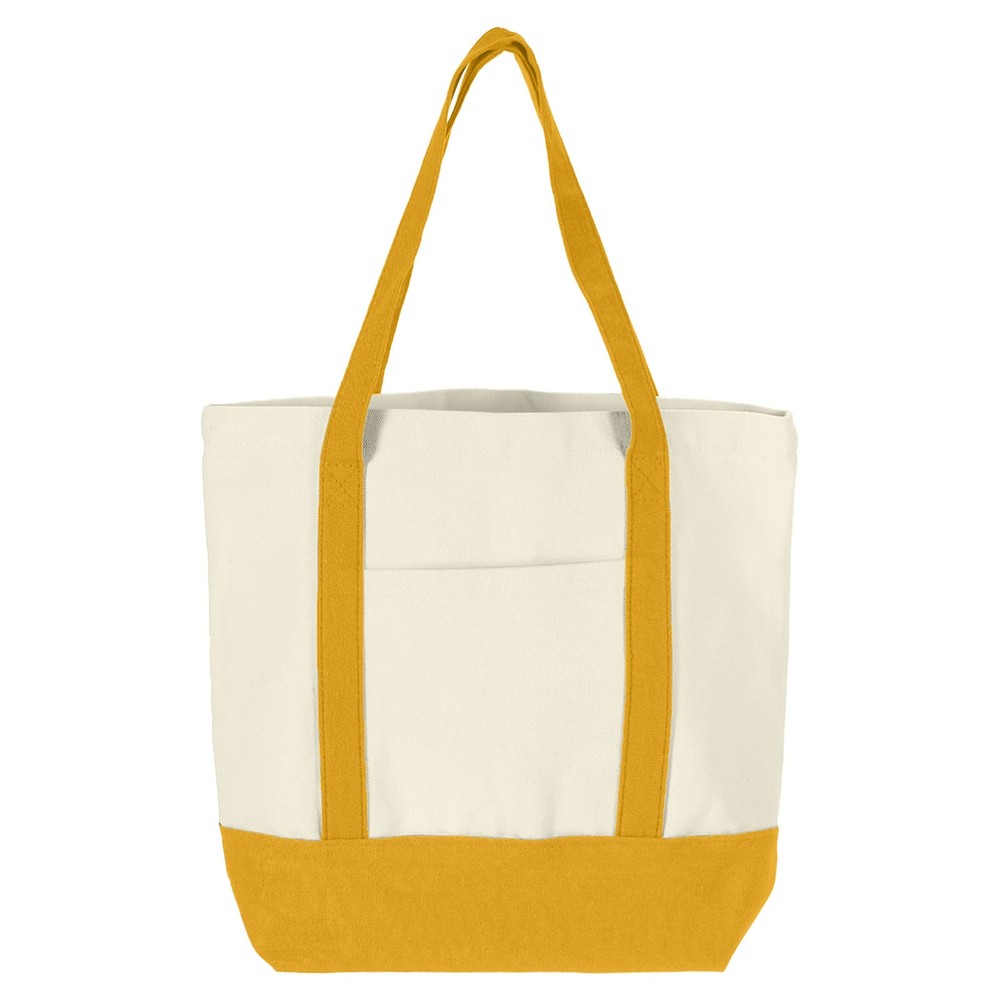 1Pcs 16″ x 14″ x 4″ Reusable Canvas Bag Tote Bag (Yellow)