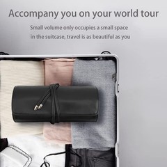 REQO Makeup Brush Organizer with Lid,Makeup Holder Case Dustproof black