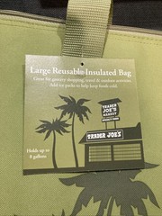 Trader Joe’s LARGE 8 Gallon Olive Reusable Insulated Bag NWT