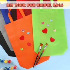 80 Pcs 15×11.8×4 inch Non Woven Tote Bags Bulk Large Reusable Gift Bag Set