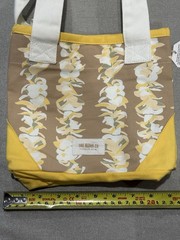 NWT Whole Foods Hawaii Exclusive Yellow Plumeria Lei Mini Eco Tote Bag
