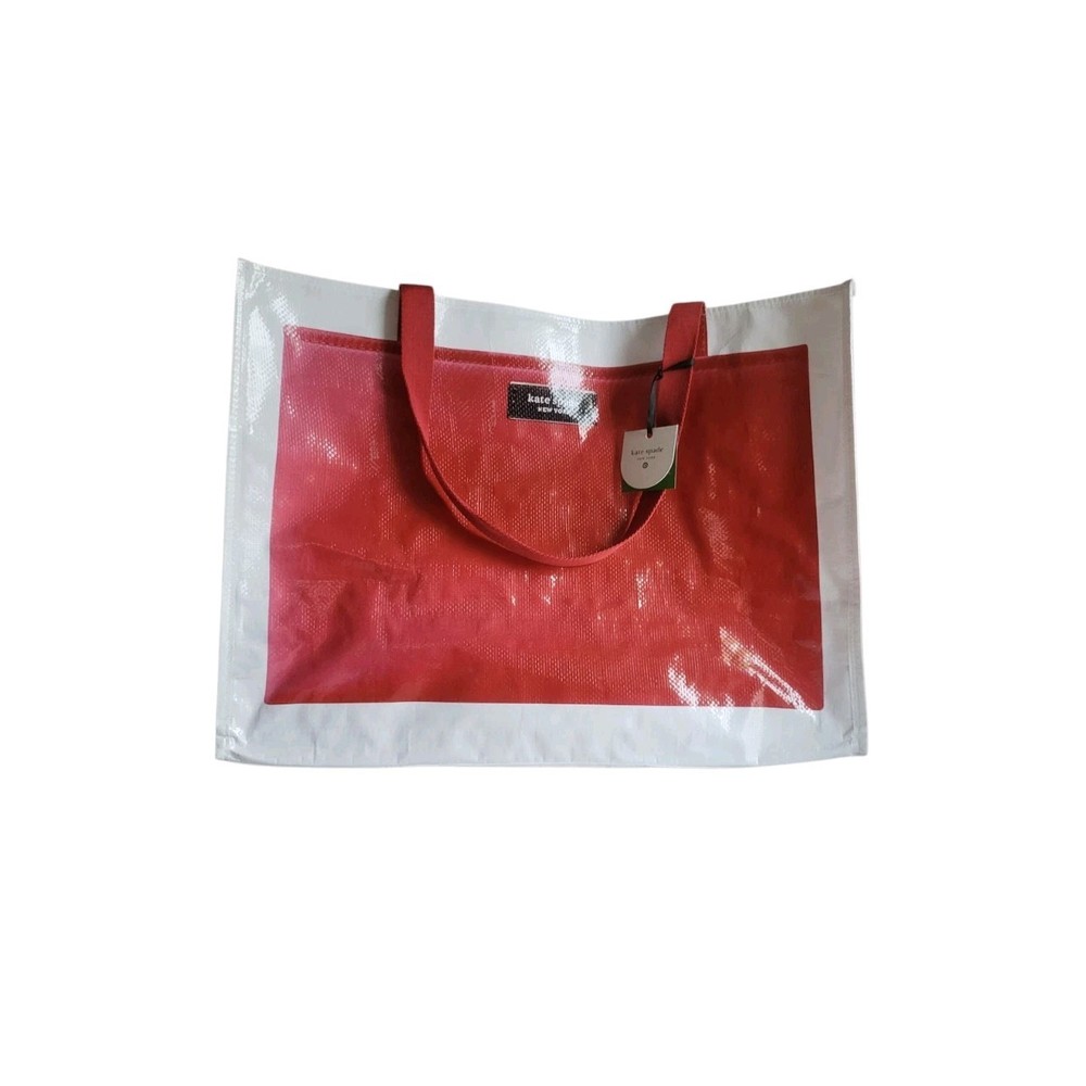 NEW Kate Spade New York x Target Red/White Large Reusable Tote Bag