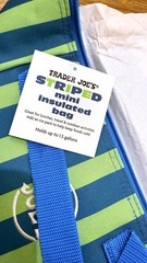 Trader Joe’s 2026 Insulated Mini Tote Neon Lime Embroidered Logo New