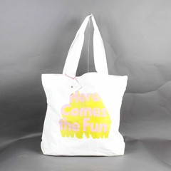 Ban.do NEW $25 16 x 18 x 4 White Multi Here Comes The Fun Canvas Tote