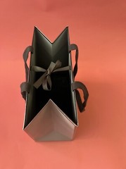 Tom Ford Reusable Shopping Paper Bag Gift Silver 10″ x 8.5″ x 4.5″