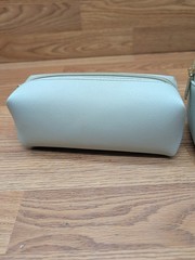2 pc set Sonia Kashuk Cosmetic Bags for Women Minimalism Makeup Ivory White
