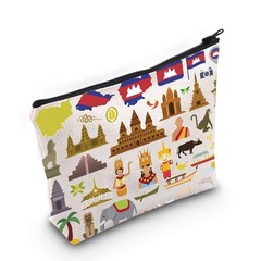 LEVLO Cambodia Travel Cosmetic Bag Souvenir Gift Southeast