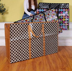 Extra Huge Reusable Nonwoven Polyester Laundry Storage Bags with handle & zipper