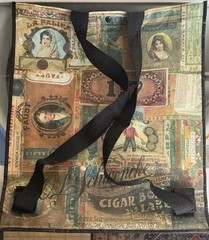 Tim Holtz Idea-ology Backpack Style Tote Bag Cigar Print