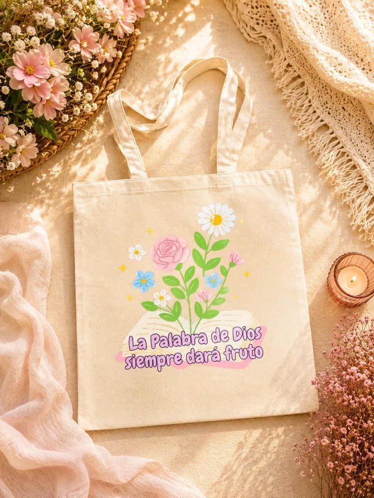 Faith Inspired Tote Bag | La Palabra de Dios Christian Tote