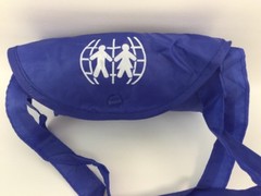 Laundry Grocery Book Bag Carry All Tote Blue 14” X 6.5” X 6.5” Travel