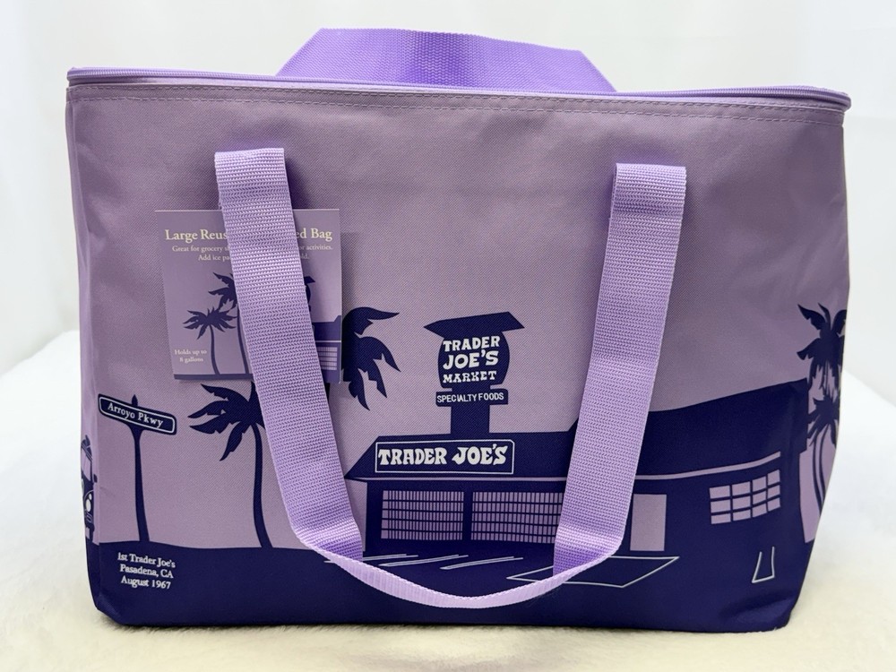 Trader Joe’s Large Insulated Reusable Lavender/Purple Limited Edition 2026 NWT