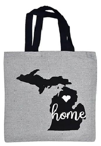 Michigan State Canvas Tote Bag Reusable Machine Washable Size: 14 x 16 Inch.