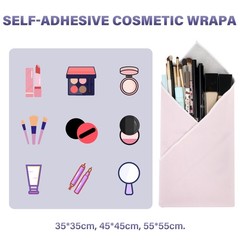 Walking Way Self-Adhesive Magic Cloth Makeup Bag, 17.71 inch, Pink