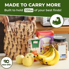 Foldable Reusable Grocery Bags Lightweight Recycled Waterproof Packable Tote