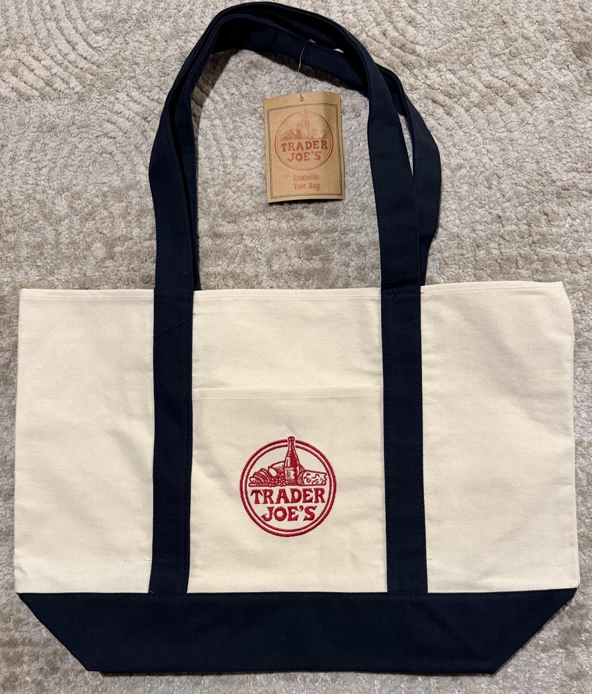 Large Brand New Original Classic Collectible Trader Joe’s Tote Bag – IN HAND!