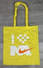 Nike Tote Bag Yellow Logo I Love NA (Not Canvas) 15.25X14”