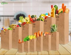 10 lb. Large Brown Kraft Paper Bag, Paper Lunch Bags, Small Snacks Bag 1000pcs