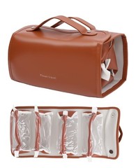 OPLCFO Travel Size Roll Up Toiletry Bag, Waterproof Cosmetic White