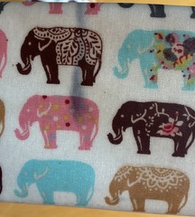 Uma Hana Elephant Print Waterproof Tote Bag Multicolor Reusable