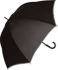Nakatani Men’s Long Umbrella Windproof Black Stripe [413-005] Automatic Opening