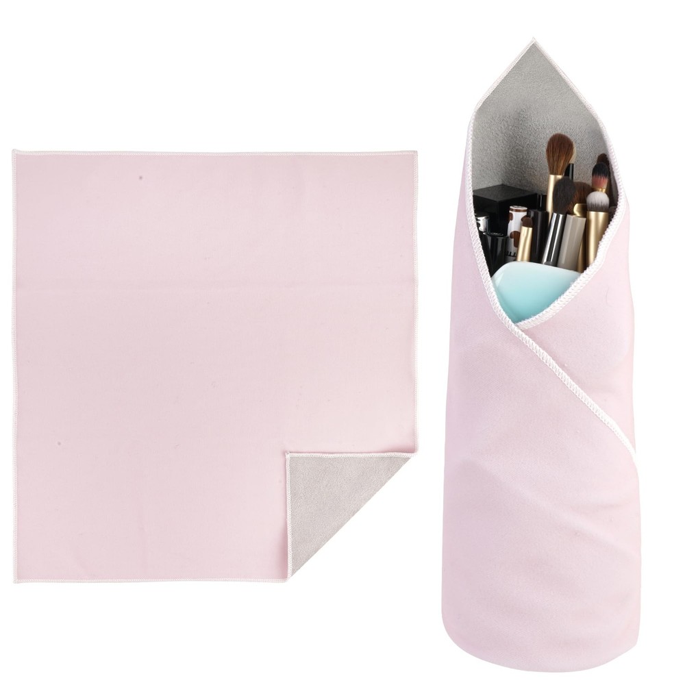 Walking Way Self-Adhesive Magic Cloth Makeup Bag, 17.71 inch, Pink