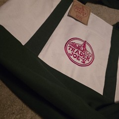 Trader Joe’s Canvas Tote Shopping Bag – LARGE GREEN – NEW with TAGS