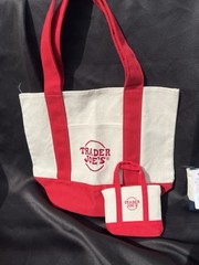 Trader Joe’s Canvas Micro Tote with Grocery Bag 4-Pack Multicolor 11x12x7