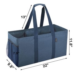 42L Extra Large Utility Tote Bag, Solid Oxford Fabric Storage Bag with Handle…