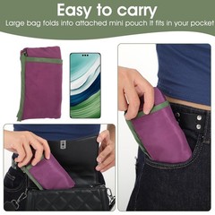 Reusable Grocery Bags, Colorful Shopping Bags,Machine Washable,Foldable,Durab…