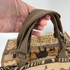 Jade Rolling Shopping Bag Large Brown Safari Animal Tapestry Ecletic Boho Unique