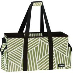 Extra Large Utility Tote Bag Hard Bottom Heavy Duty Grocery 22.5x11x12 Inch