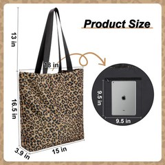 Women Tote Bag Buckle Zipper Inner Pocket Reusable Shoulder Shopping Beach