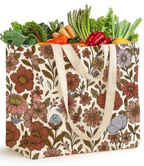 Miss Adola Large Canvas Grocery Tote Bag – Reusable Shoulder Bags with 6 Inne…