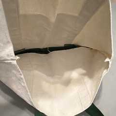 Trader Joe’s – Large Canvas Tote Bag – Beige & Green – Foldable Shopping